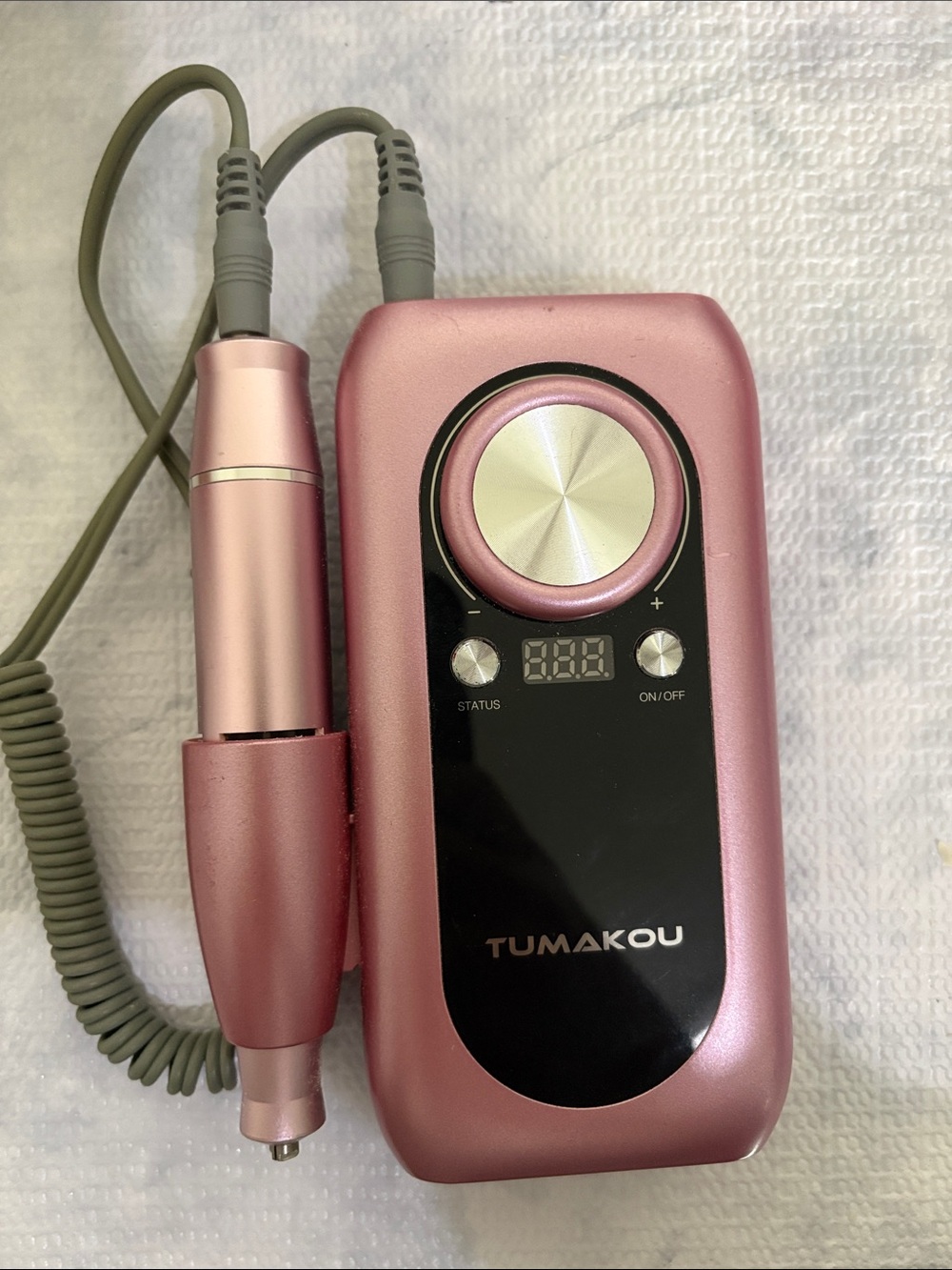Metallic Rose Pink Electric Nail Drill Unit